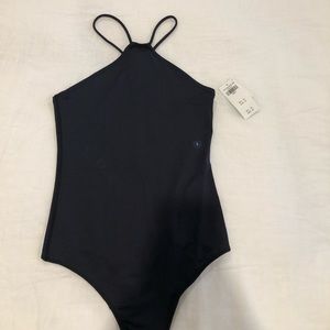 Black high neck bodysuit